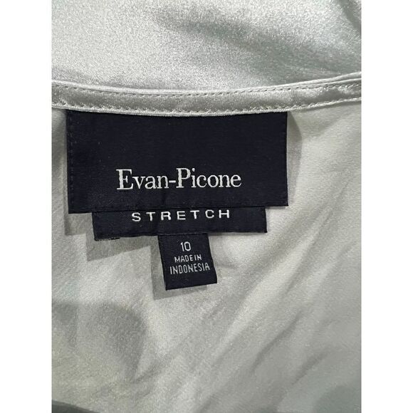 Evan Picone Black Label Silver Diamond Blouse, (Size 10) - Picture 5 of 5